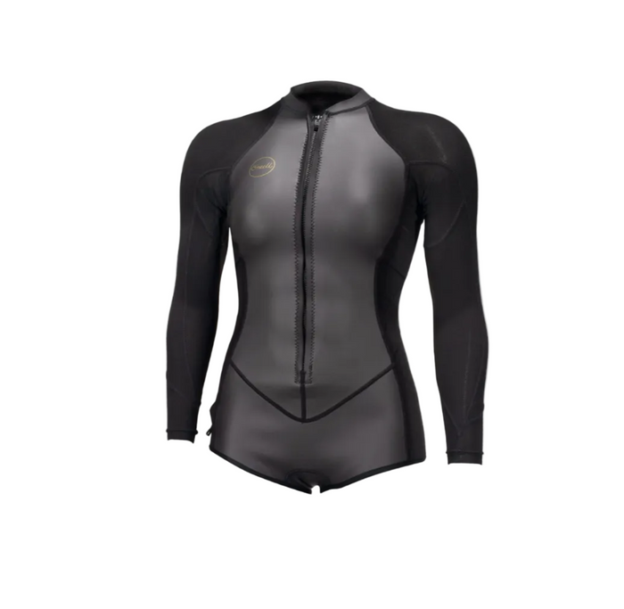 O’Neill Women's Bahia 2/1mm Front Zip L/S Short Spring - Glide/Black