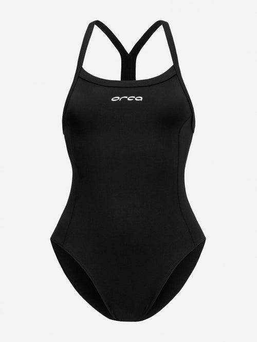 Orca Core One Piece Thin Strap Women Swimsuit - Black