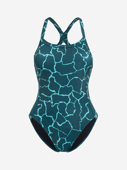 Orca Core One Piece Thin Strap Women Swimsuit - Dark Green