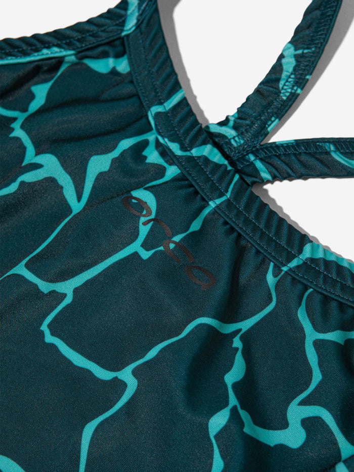 Orca Core One Piece Thin Strap Women Swimsuit - Dark Green