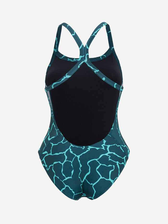 Orca Core One Piece Thin Strap Women Swimsuit - Dark Green