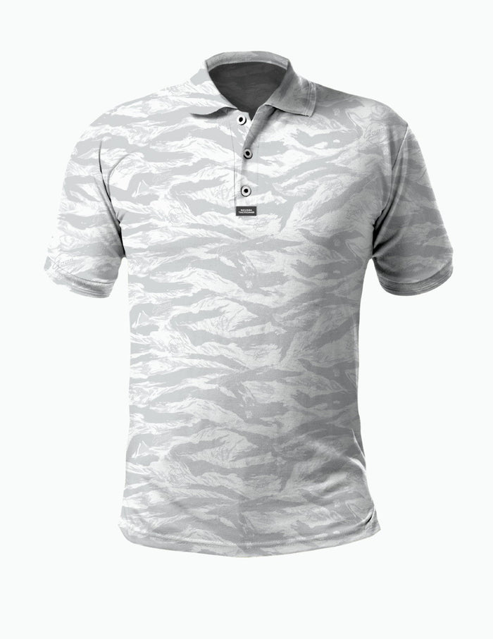 Performance Polo - Tiger Stripe White