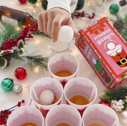 Reindeer Games Holiday Pong Set