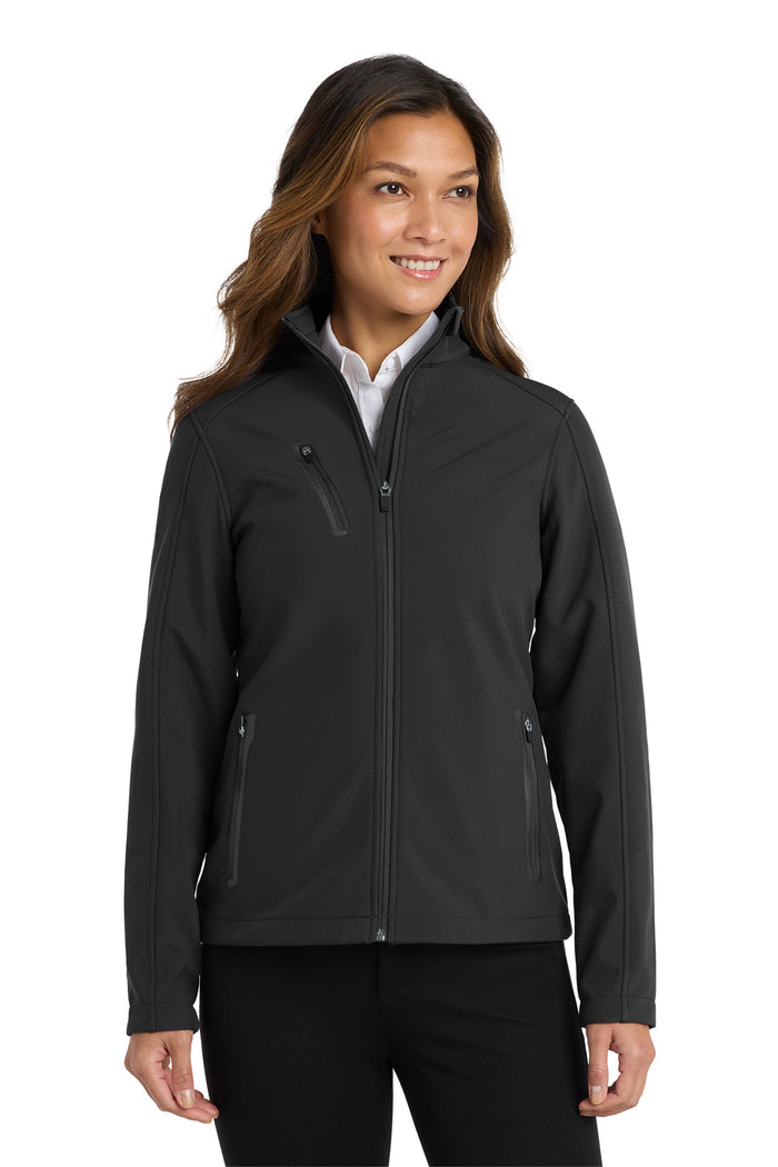 Port Authority® Women's Welded Soft Shell Jacket. L324 in color black