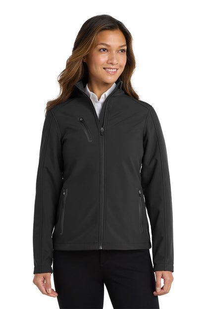 Port Authority® Women's Welded Soft Shell Jacket. L324 in color black