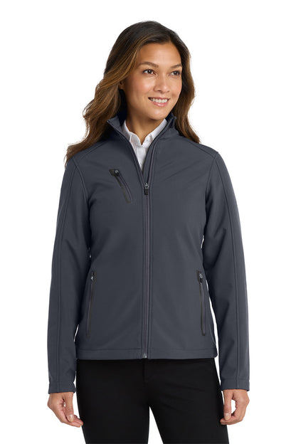 Port Authority® Women's Welded Soft Shell Jacket. L324 in color Battleship Grey