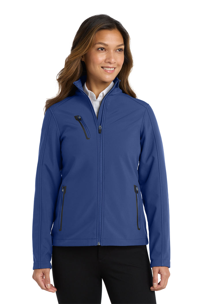 Port Authority® Women's Welded Soft Shell Jacket. L324 in color Estate Blue