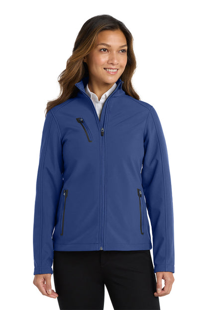 Port Authority® Women's Welded Soft Shell Jacket. L324 in color Estate Blue