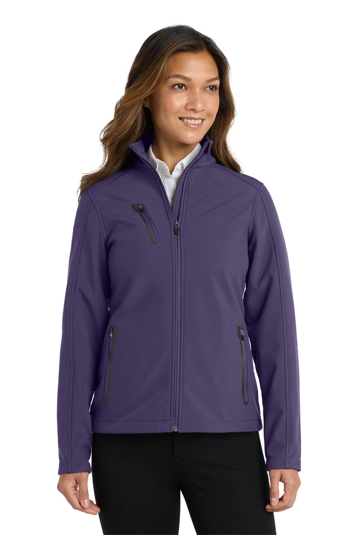 Port Authority® Women's Welded Soft Shell Jacket. L324 in color Posh Purple