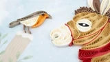 Quilling Card - Winter Donkey & Friend
