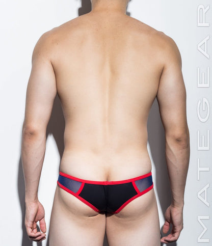 Sexy Men's Swimwear Maximizer Mini Swim Squarecuts - Pyon Seo (Thin Nylon Front) - MATEGEAR - Sexy Men's Swimwear, Underwear, Sportswear and Loungewear