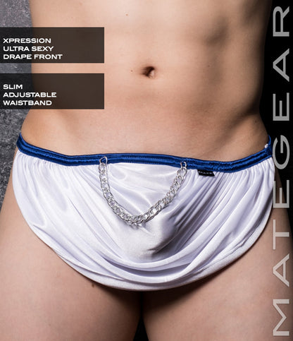 White Silk Satin (Blue Band)