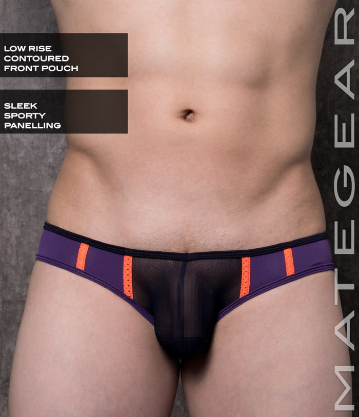 Sexy Mens Swimwear Ultra Swim Pouch Bikini - Yeong Da Iii Navy Mesh / Medium