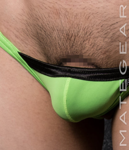 Sexy Mens Swimwear Xpression Mini Low V Back Thong- Bo Yoon (X-tra Low Front)
