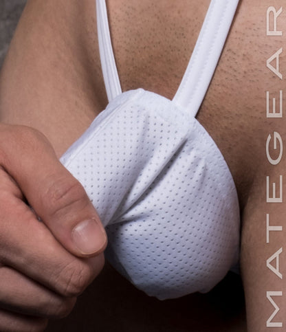 Sexy Mens Underwear Xpression Ultra G - Gal Dae (Adjustable Sling / Trunk Front White Full Body