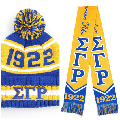 SGRHO Pom Beanie & Scarf Set