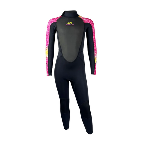 Sola Storm Kids 3/2mm Full Wetsuit - Disco Fish