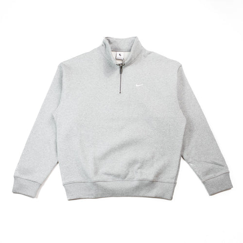 Nike Solo Swoosh 1/4 Zip Top (Dk. Heather Grey/White)