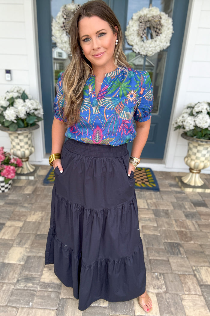 Something Changes Maxi Skirt - Navy - B Social Boutique