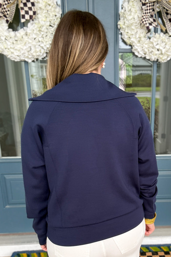 SPANX: AirEssentials Half Zip - Timeless Navy