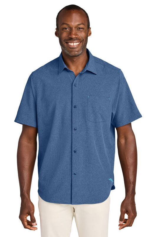 Tommy Bahama Men's Sandy Point Short Sleeve Classic Blue Shirt ST326815TB