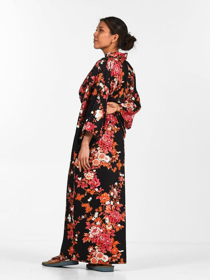 Women’s Japanese Kimono - Sakura to Botan One Size