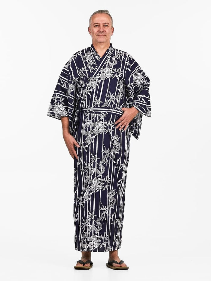 Yukata Kimono Men - Bamboo & Dragon