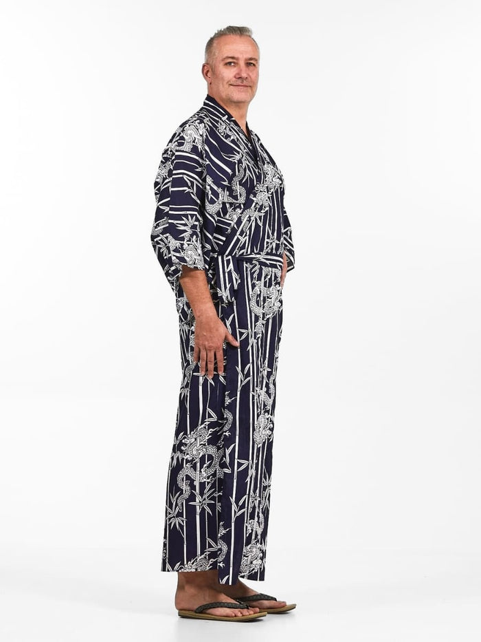 Yukata Kimono Men - Bamboo & Dragon
