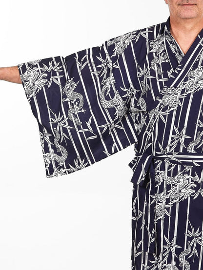 Yukata Kimono Men - Bamboo & Dragon
