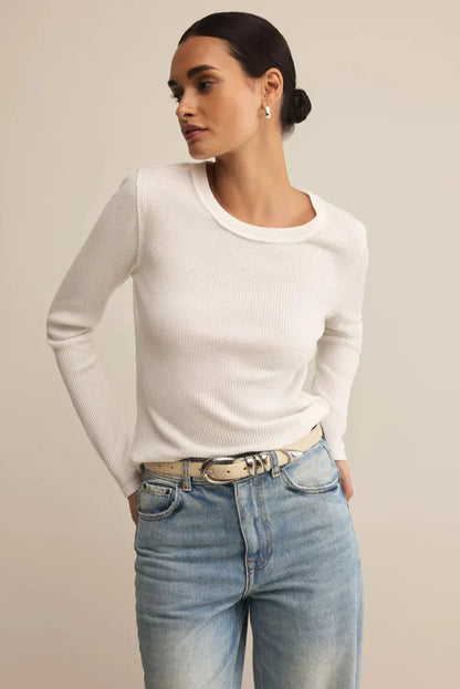 Z Supply: Arlet Mini Thermal Top - White - B Social Boutique